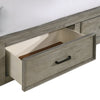 Levi Platform Storage Bed with Headboard & Frame, Wooden, Drift Grey - Queen Size | Lit plateforme de rangement Levi en bois avec tête de lit et cadre de lit, gris bois de grève - format grand lit