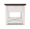 Morgan End Table - White - Country, Rustic style End Table in Vintage white and brown Reclaimed Wood, Pine, Plywood