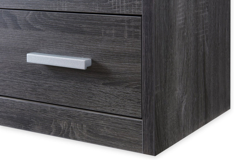 Owen 55\" Reversible Corner Office Office Desk with 4-Drawers & Cubbies - Distressed Grey