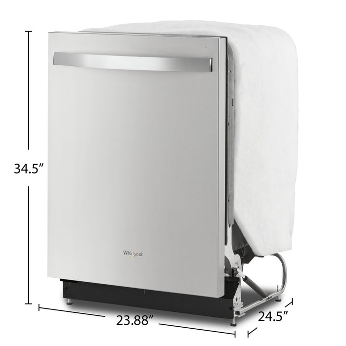 Whirlpool 24\" 51 dBA Built-In Top-Control Dishwasher with Third Rack - Fingerprint Resistant Stainless Steel - WDT730HAMZ