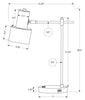 21" Black Metal Desk/Task Lamp with USB Charging|Lampe de travail et de bureau de 21 po en métal noir avec recharge USB