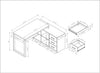 Owen Reversible Corner Desk - Distressed Grey 