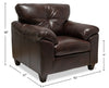 Addison Leath-Aire Chair - Brown 