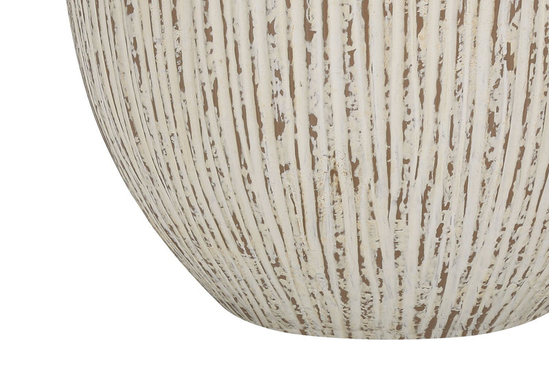 26\" Cream Textured Ceramic Table Lamp