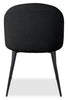Bali Dining Chair with Boucle Fabric, Metal - Black | Chaise de salle à manger Bali en tissu bouclé et en métal - noire