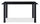 Onyx Dining Table with Glass Top, 55"W - Black