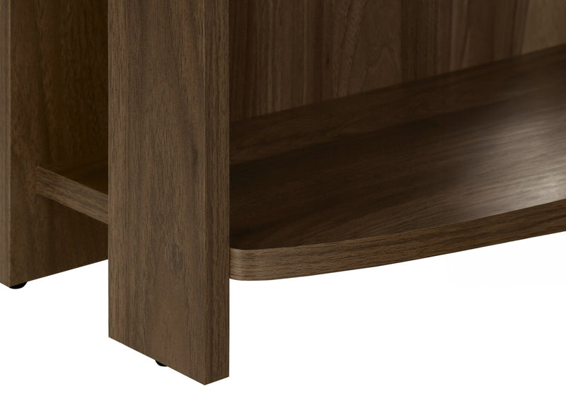Eason 47\" L-Shaped Office Desk with Shelf - Walnut