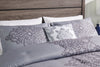 Arista 4-Piece Full/Queen Comforter Set - Grey | Ensemble d'édredon Arista 4 pièces pour lit double ou grand lit - gris