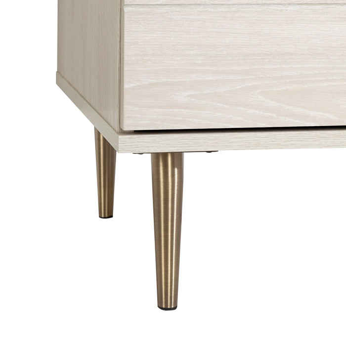 Lake Bedroom Chest of Drawers, 5-Drawer, 29\"W x 52\"H, Made in Canada, Glam - White