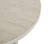 Bronwyn 22" Traditional Round End Table with Shelf - Alabaster Pine with Scroll Design Wood Base|Table de bout ronde traditionnelle Bronwyn de 22 po avec tablette - pin albâtre avec base en bois à volutes