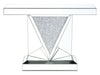 Rosie Sofa Table  - Glam style Sofa Table in Silver Medium Density Fibreboard (MDF)