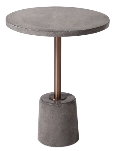 Rosalee 18" Accent Table - Grey Cement Top & Base