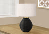 25" Black Concrete with Gold Accent Table Lamp|Lampe de table de 25 po béton noir avec touches dorées