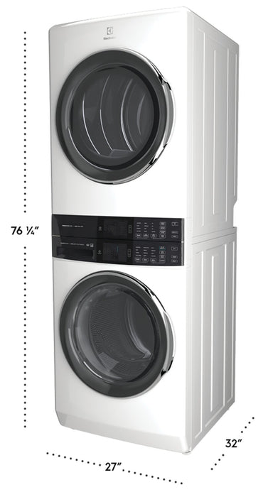 Electrolux 5.2/8.0 Cu. Ft. Front-Load Steam Laundry Tower - White - ELTE760CAW