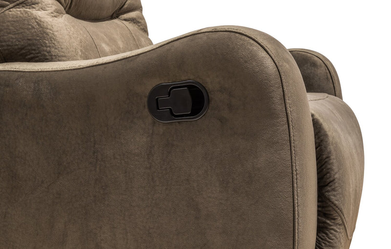 Made in Canada Everett 33.5\" Fabric Reclining Chair - Chocolate Brown