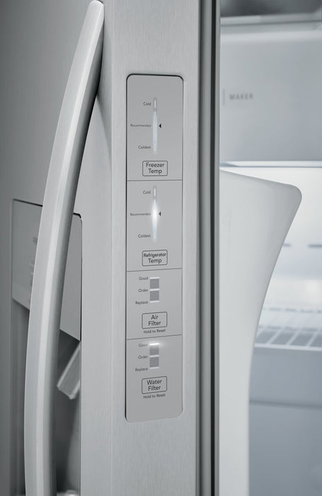 Frigidaire 36\" 25.6 Cu. Ft. Standard-Depth Side-by-Side Refrigerator - Stainless Steel - FRSS2623AS