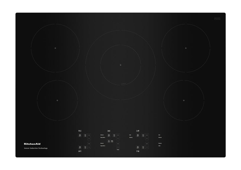 KitchenAid 30\" 5-Element Induction Cooktop - Black - KCIG550JBL