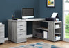 Rickey L-Shaped Corner Desk - Grey  
