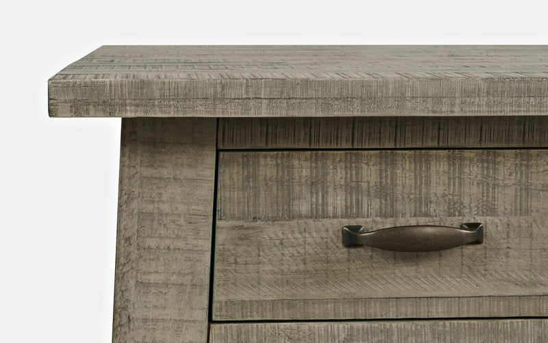 Colson 50\" Rustic Coffee Table with Storage, Shelf and Casters - Driftwood 