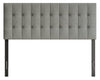 Ellis Upholstered Headboard in Grey Fabric, Button Tufted - Full Size | Tête de lit rembourrée Ellis en tissu gris avec capitonnage à boutons - format lit double