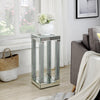 Berni Chairside Table  - Glam style End Table in Silver