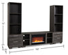 Antoni 3-Piece Entertainment Centre with 65” TV Opening - Grey
