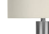 28" Nickle Metal with Acrylic Base Table Lamp|Lampe de table de 28 po en métal nickel avec base en acrylique