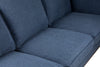 Kassia Linen-Look Sofa - Blue 