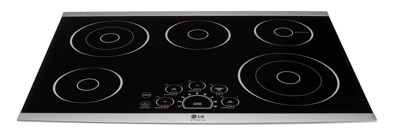 LG Studio 30\" 5-Element Electric Cooktop - Black Ceramic Glass - LSCE305ST