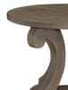 Tinley Park 22" Traditional Round End Table with Shelf - Grey-Brown Pine with Scroll Design Base|Table de bout ronde traditionnelle Tinley Park de 22 po avec tablette - pin gris-brun avec base à volutes