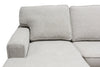 Verona 2-Piece Brushed Linen-Look Fabric Left-Facing Sectional - Beige 