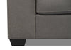 Morty 2-Piece Leather-Look Fabric Right-Facing Sectional - Grey