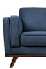 Kassia Linen-Look Sofa - Blue 