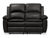 Chandler 60\" Leather-Look Fabric Reclining Loveseat - Grey