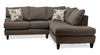 Nofia 2-Piece Chenille Right-Facing Sectional - Charcoal 