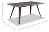 Amos 7-Piece Dining Package with Tess Chairs - Brown - Dining Room Set