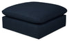 Eclipse 6-Piece Linen-Look Fabric Modular Sectional with 2 Ottomans - Navy 