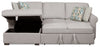 Scott Living Haven 2-Piece Left-Facing Chenille Fabric Sleeper Sectional with Storage Chaise - Grey | Sofa-lit sectionnel de gauche Haven de Scott Living 2 pièces en tissu de chenille avec fauteuil long de rangement - gris