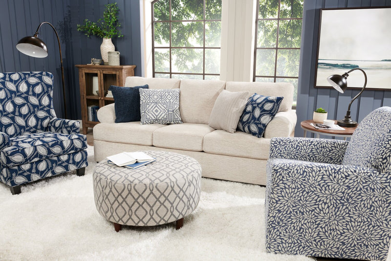 Made in Canada Sofa Lab Customizable Swivel 31\" Fabric Accent Chair - Spa Multicolour