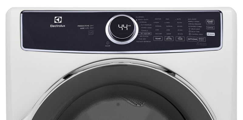 Electrolux 8 Cu. Ft. Gas Dryer with Steam - White - Stackable - ELFG7537AW