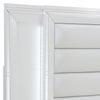 Max King Storage Bed - White - Glam style Bed in White Asian Hardwood, Medium Density Fibreboard (MDF), Plywood