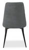Miya Dining Chair with Polyester Fabric, Metal - Charcoal | Chaise de salle à manger Miya en tissu de polyester et en métal - anthracite