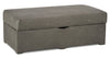 Made in Canada Morty 48\" Leather-Look Fabric Storage Ottoman - Grey