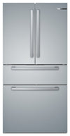 Bosch 800 Series 36\" 20.5 Cu. Ft. Smart 4-Door French Door Refrigerator with Dual Compressor - Stainless Steel