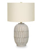 24" Cream Textured Resin Table Lamp|Lampe de table de 24 po en résine texturée crème