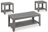 Kalen 3-Piece Coffee and Two End Tables Package - Grey  