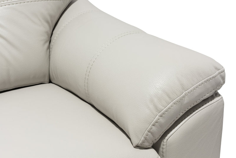 Made in Canada Addison 86\" Leather-Look Fabric Sofa with Removable Seat Cushion and Tufting - Beige