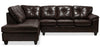 Addison 2-Piece Leath-Aire Left-Facing Sectional - Brown 