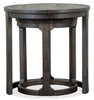 Axl 24" Traditional Round Nesting End Tables - Dark Grey-Brown Wood|Tables de bout gigognes rondes traditionnelles Axl de 24 po - bois gris-brun foncé