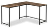 Karter L-Shaped Corner Desk - Brown  
